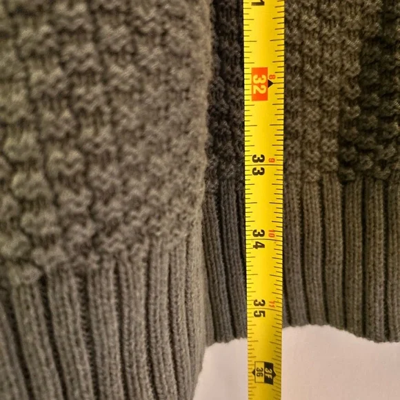 NWT GAP Olive Open-Front Knit Pocket Cardigan - Picture 9 of 11